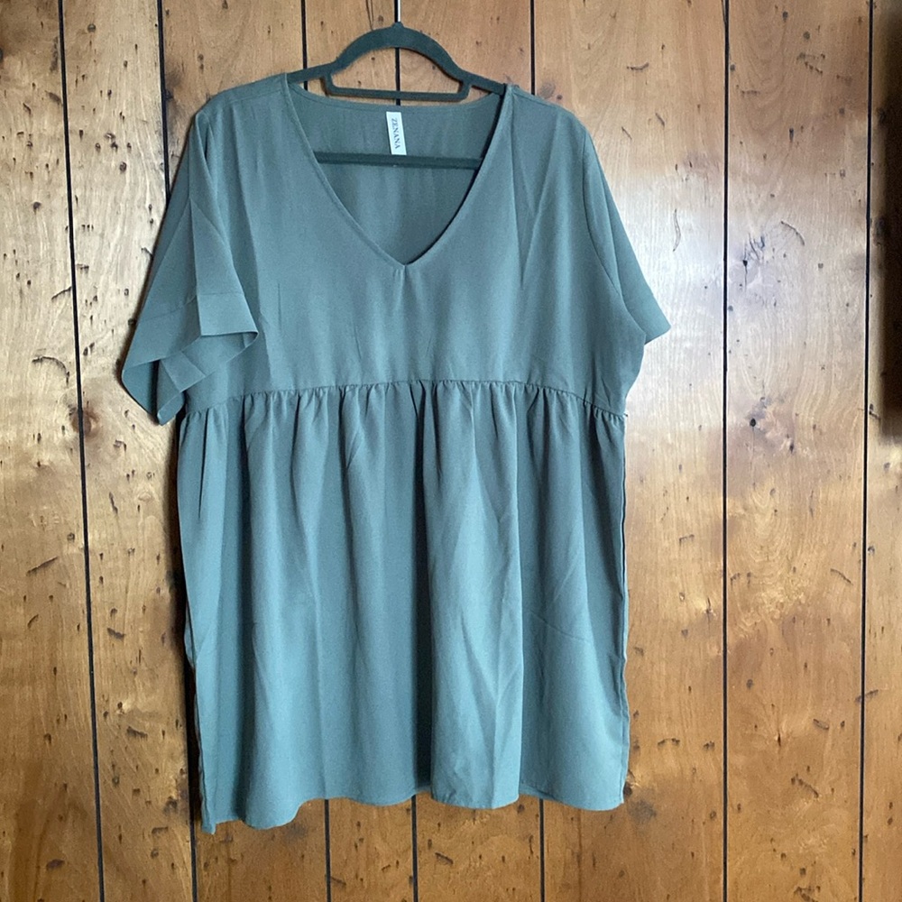 Zenana dark olive top